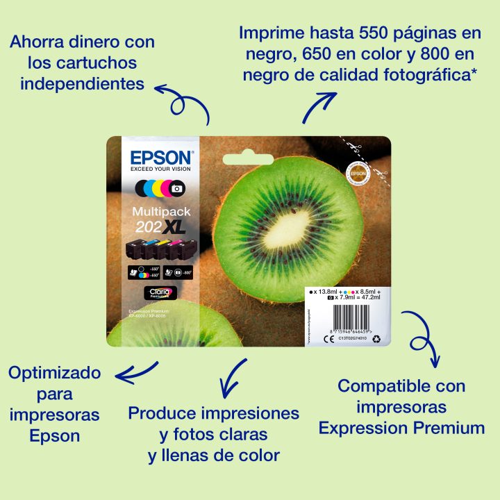 Epson Kiwi Singlepack Black 202 Claria Premium Ink