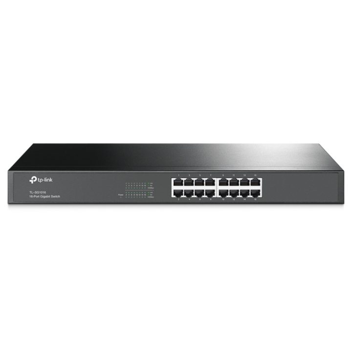TP-Link TL-SG1016 Unmanaged Gigabit Ethernet (10/100/1000) 1U Black