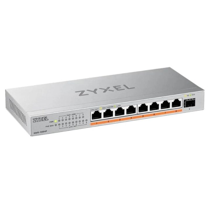 Zyxel XMG-108HP Unmanaged 2.5G Ethernet (100/1000/2500) Power over…
