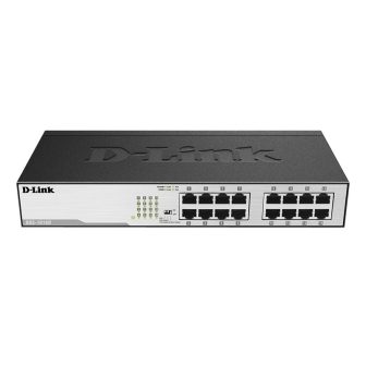D-Link DGS-1016D/E switch No administrado Negro, Metálico