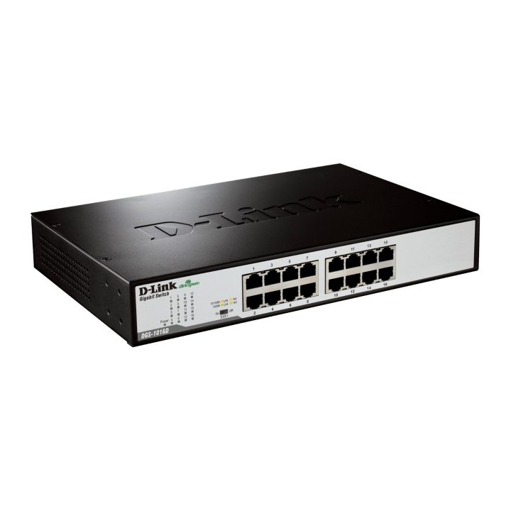 D-Link DGS-1016D/E Unmanaged Switch Black, Metallic