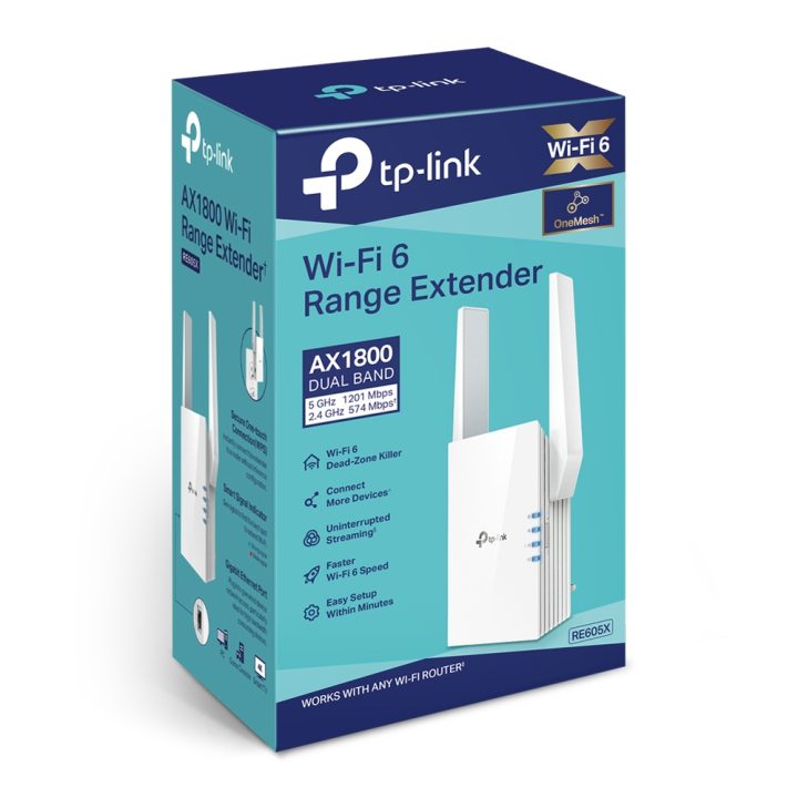 TP-Link RE605X Network Extender Range Extender White 10, 100, 1000…