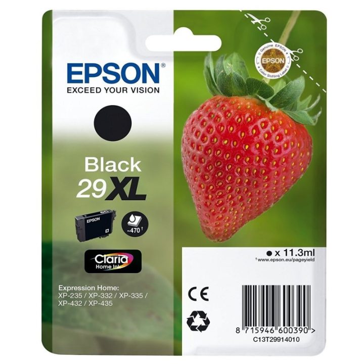 Epson Strawberry Singlepack Preto 29XL Claria Home Ink