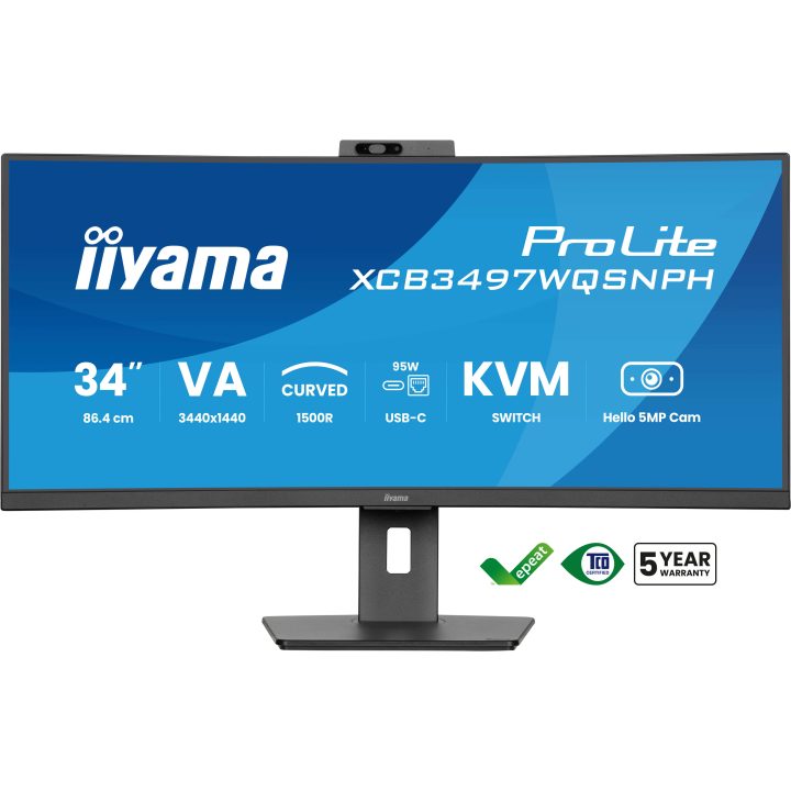 iiyama ProLite XCB3497WQSNPH-B1 PC Monitor 34" 3440 x 1440 Pixels…
