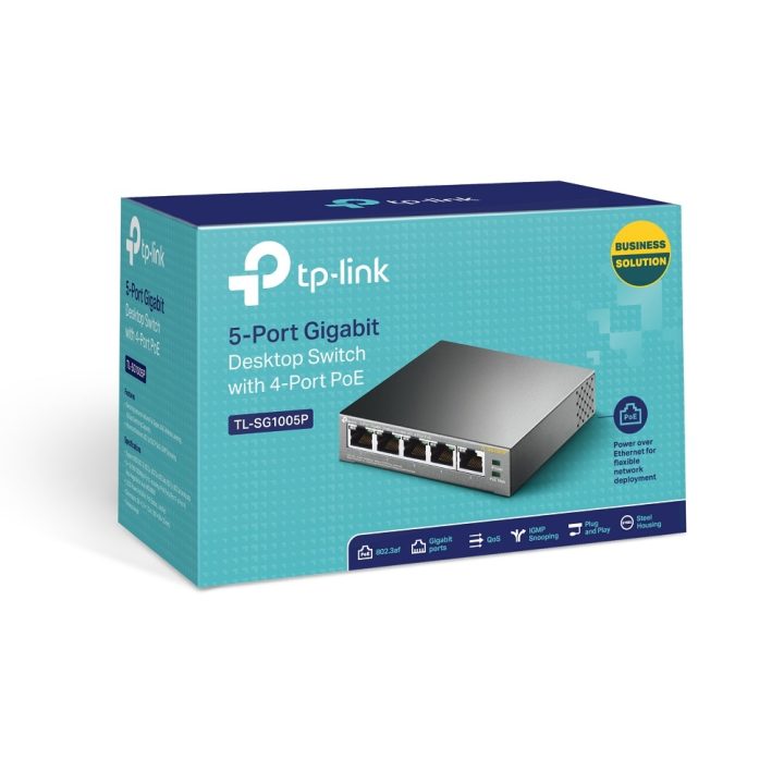 TP-Link TL-SG1005P Unmanaged Gigabit Ethernet (10/100/1000) Power…