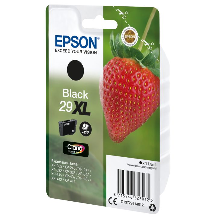 Epson Strawberry Singlepack Preto 29XL Claria Home Ink