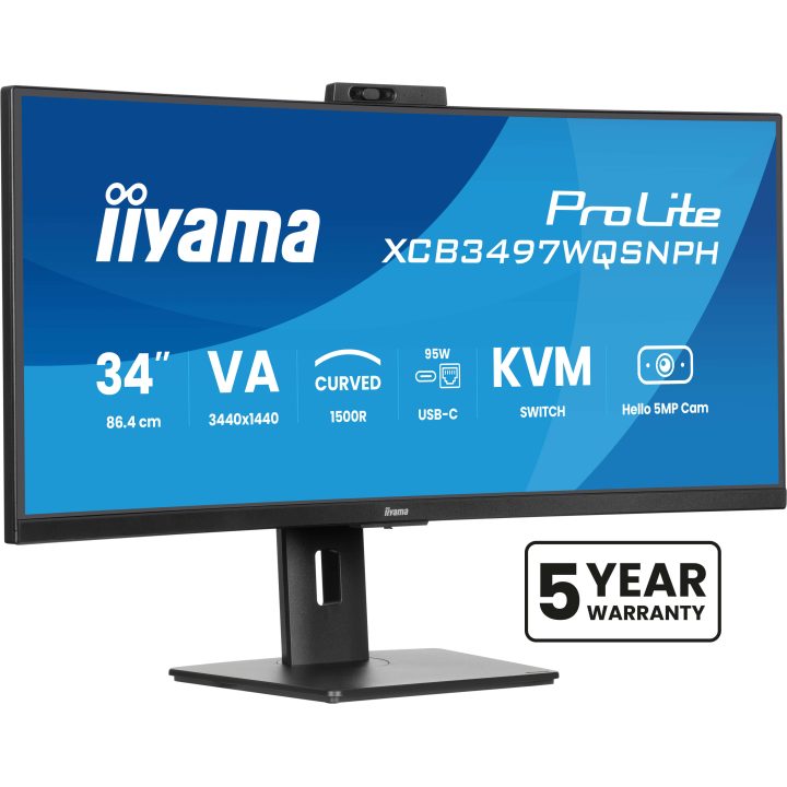 iiyama ProLite XCB3497WQSNPH-B1 PC Monitor 34" 3440 x 1440 Pixels…
