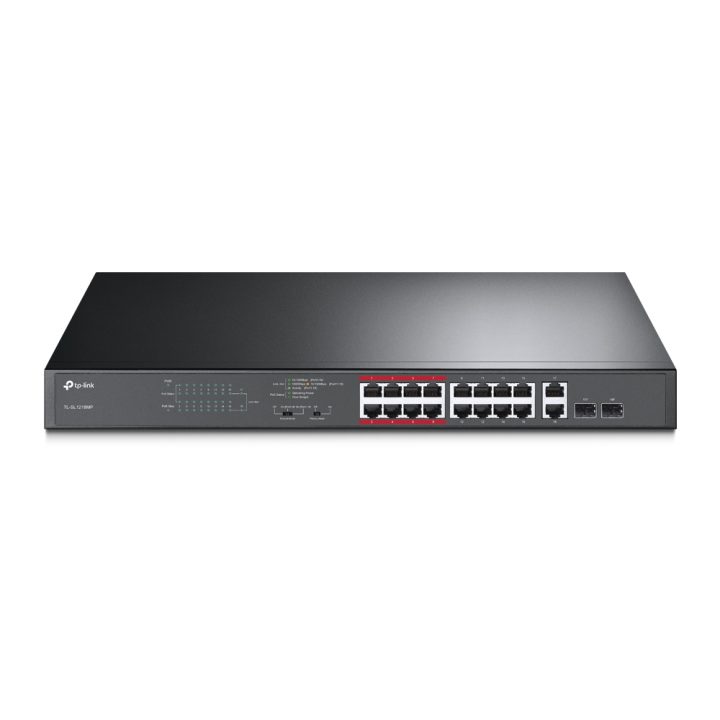 TP-Link TL-SL1218MP Unmanaged Fast Ethernet (10/100) PoE Switch Black