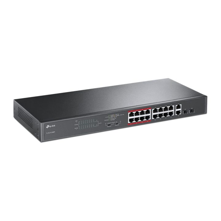 TP-Link TL-SL1218MP Unmanaged Fast Ethernet (10/100) PoE Switch Black