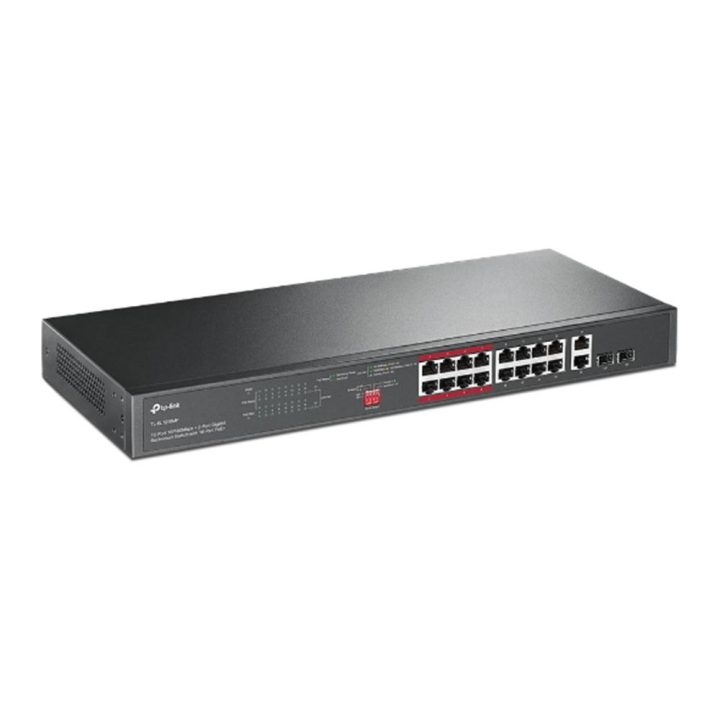 TP-Link TL-SL1218MP Unmanaged Fast Ethernet (10/100) PoE Switch Black