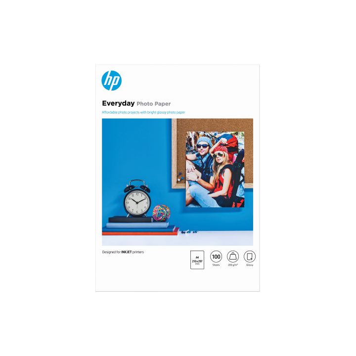 HP Papel fotográfico Everyday brillante de 200 g/m2 A4 (210 x 297 mm)…