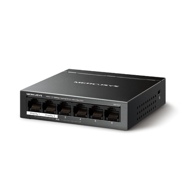 Switch Mercusys MS106LP 6 puertos-10 - 100Mbps-RJ45 4p PoE