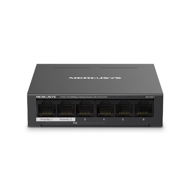 Switch Mercusys MS106LP 6 puertos-10 - 100Mbps-RJ45 4p PoE