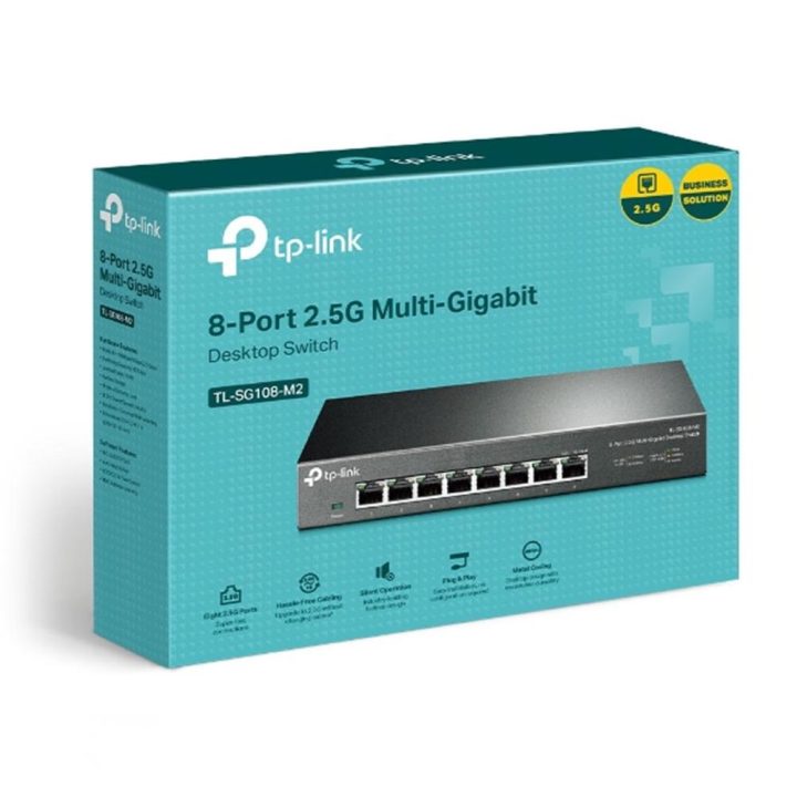 TP-Link TL-SG108-M2 Unmanaged Switch 2.5G Ethernet (100/1000/2500)…
