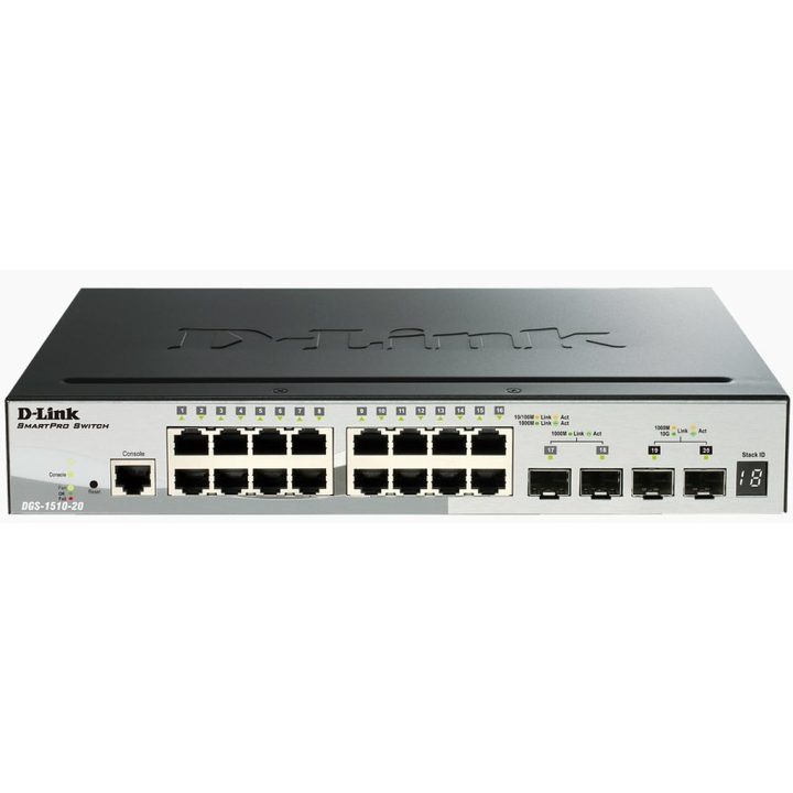 D-Link DGS-1510-20 Managed L3 Gigabit Ethernet (10/100/1000) Switch…
