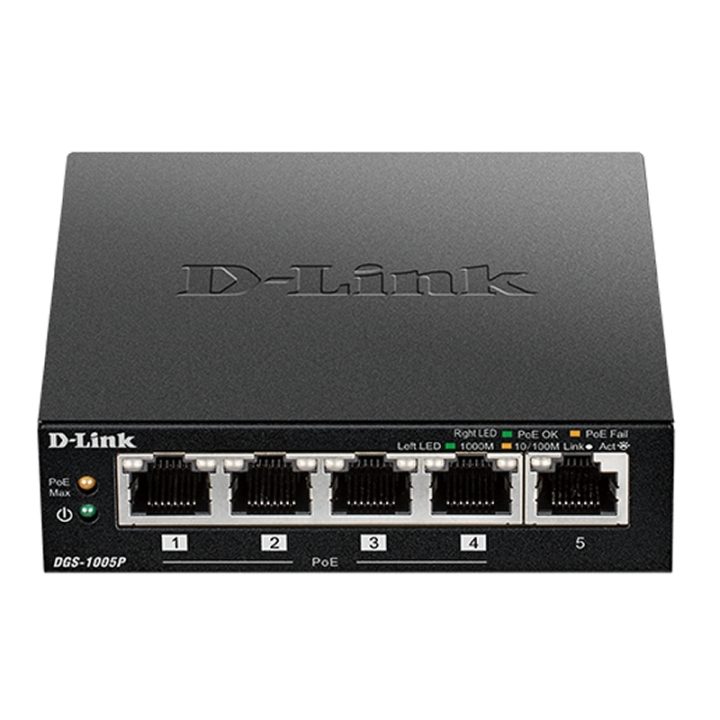 D-Link DGS-1005P/E Unmanaged Switch Gigabit Ethernet (10/100/1000)…