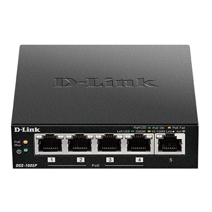 D-Link DGS-1005P/E switch não gerido Gigabit Ethernet (10/100/1000)…