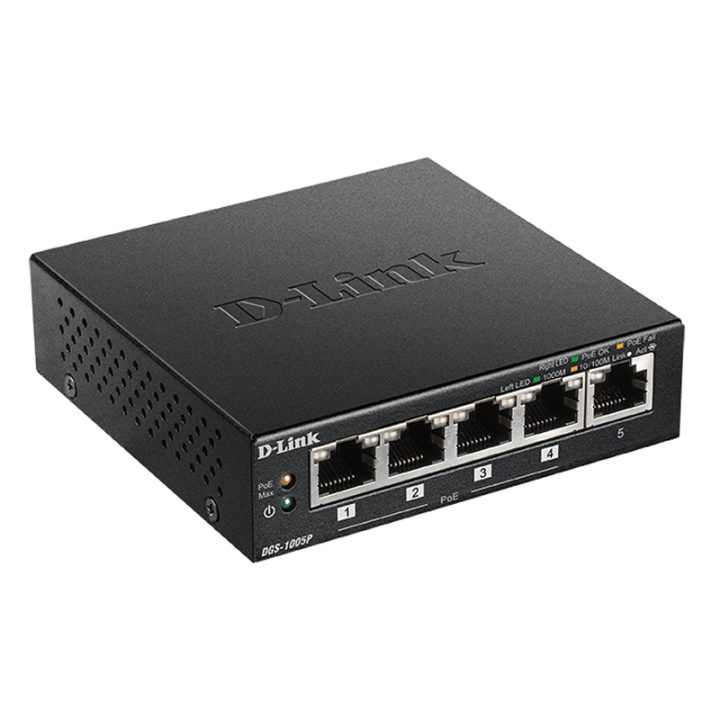 D-Link DGS-1005P/E Unmanaged Switch Gigabit Ethernet (10/100/1000)…