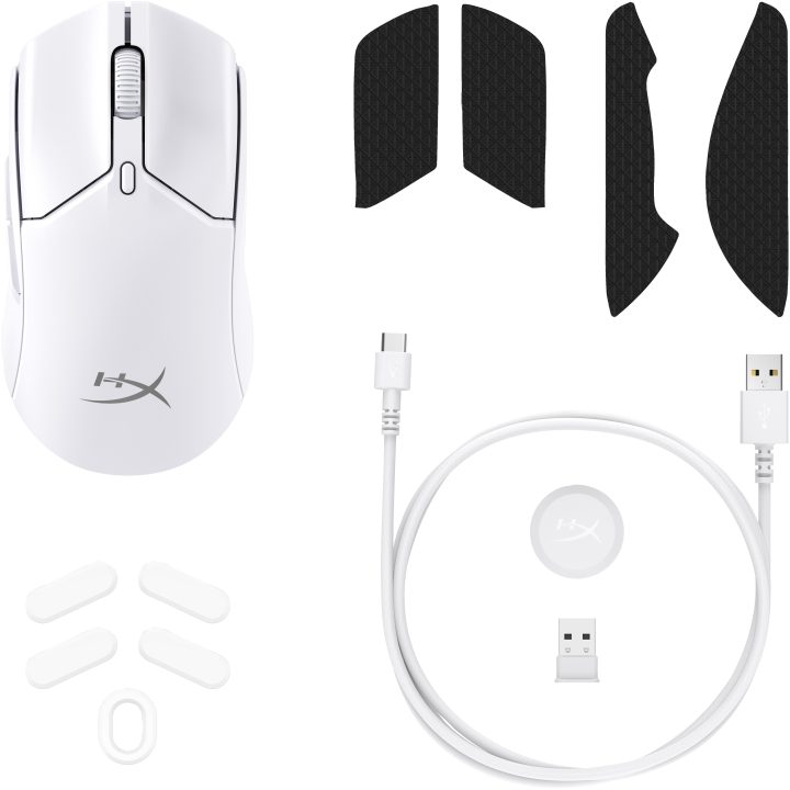 HyperX Pulsefire Haste 2 Mini: rato gaming sem fios (branco)