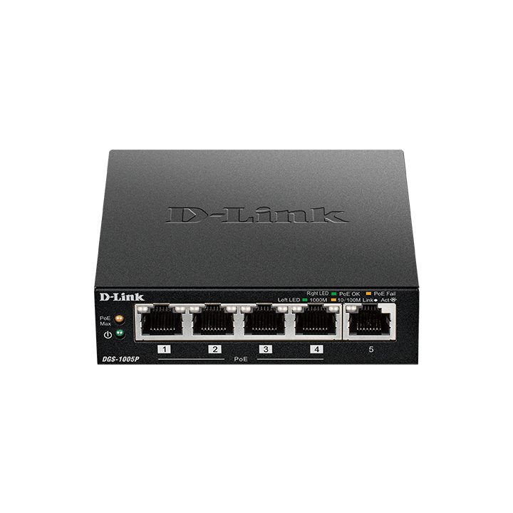 D-Link DGS-1005P/E Unmanaged Switch Gigabit Ethernet (10/100/1000)…