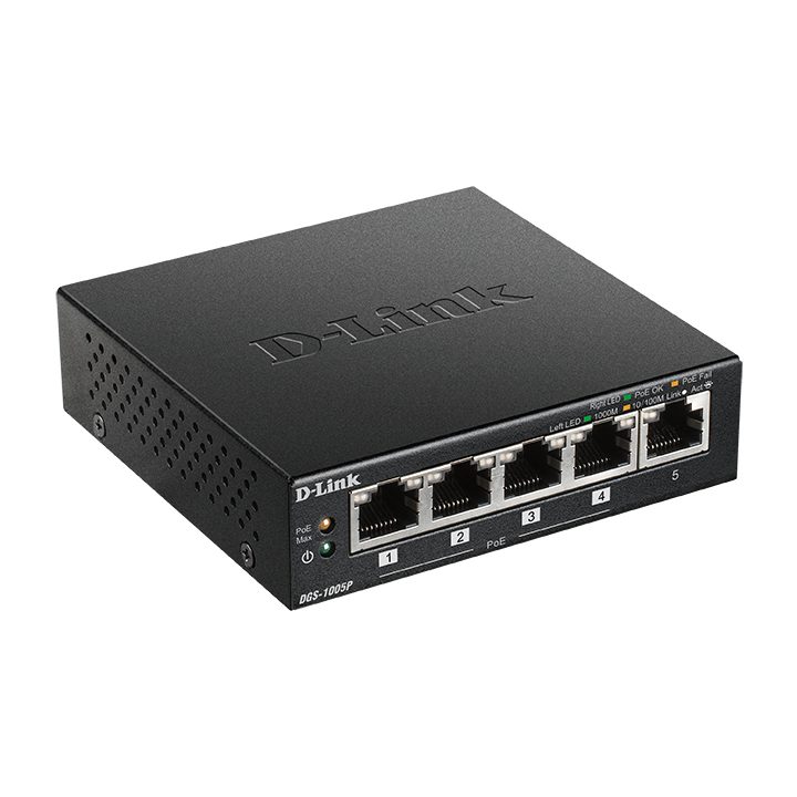 D-Link DGS-1005P/E Unmanaged Switch Gigabit Ethernet (10/100/1000)…