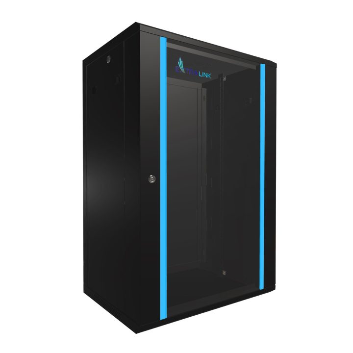 Extralink 18U 600X450 Black | Rackmount Cabinet | Wall Mount…