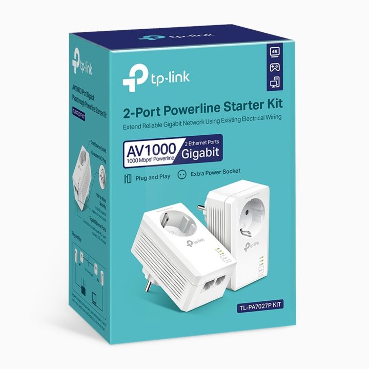 TP-Link TL-PA7027P KIT PowerLine network adapter 1000 Mbit/s Ethernet…