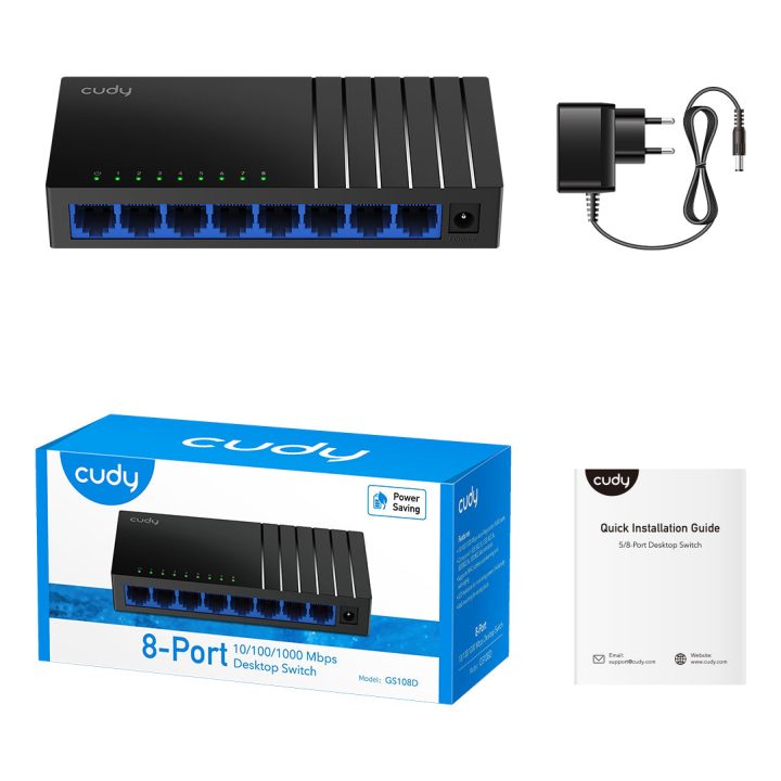 Cudy GS108D switch No administrado Gigabit Ethernet (10/100/1000)…