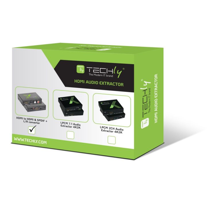 Techly IDATA HDMI-EA convertidor de audio Negro