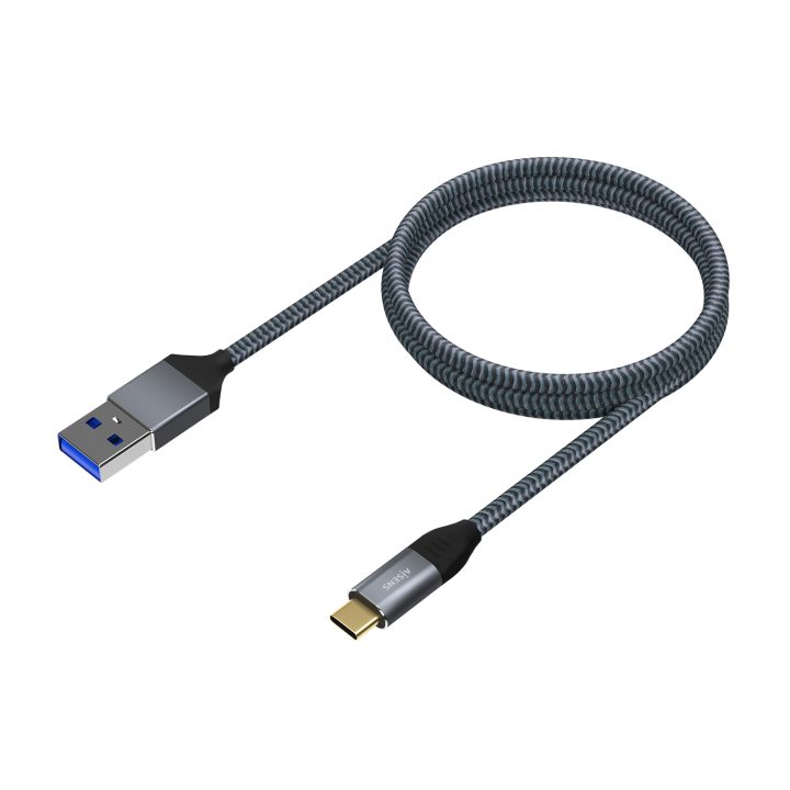 AISENS Cable USB 3.1 Gen2 Aluminio 10Gbps 3A, Tipo USB-C/M-A/M, Gris…