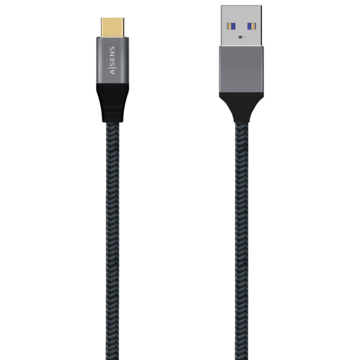 AISENS Cabo USB 3.1 Gen2 Alumínio 10Gbps 3A, Tipo USB-C/M-A/M…
