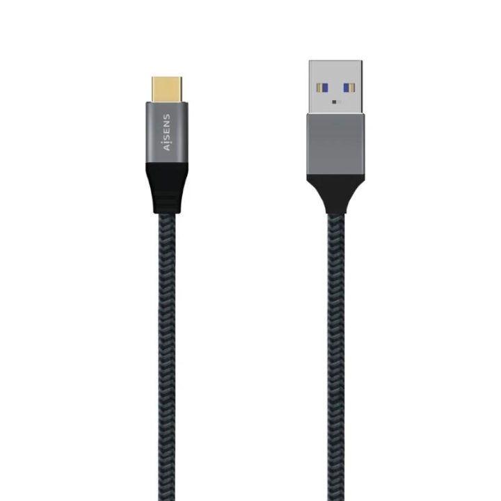 AISENS Cable USB 3.1 Gen2 Aluminio 10Gbps 3A, Tipo USB-C/M-A/M, Gris…