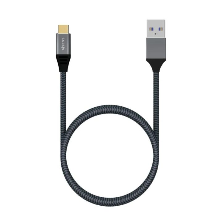 AISENS Cable USB 3.1 Gen2 Aluminio 10Gbps 3A, Tipo USB-C/M-A/M, Gris…