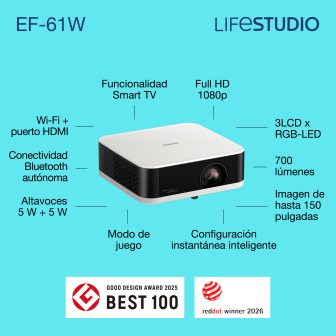 Epson Lifestudio Pop — EF-61W Branco Diamante