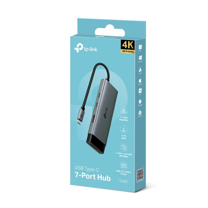 TP-Link UH7020C USB 3.2 Gen 1 (3.1 Gen 1) Type-C Interface Hub 5000…