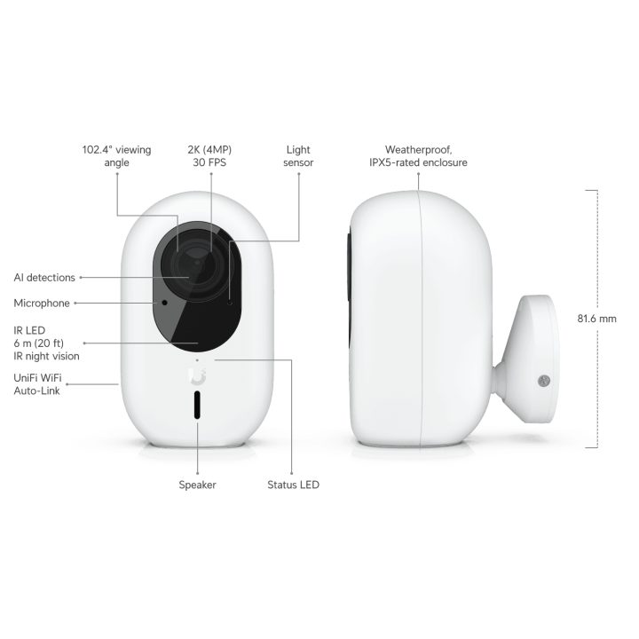 Ubiquiti UVC-G4-INS Networks G4 Instant Cube IP Security Camera…