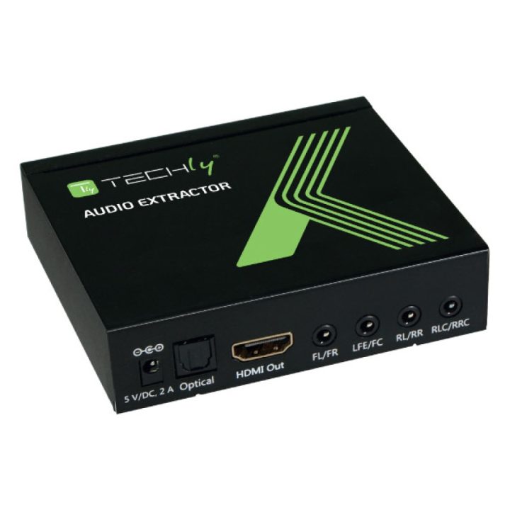 Techly IDATA HDMI-EA74K Conversor de Áudio Preto