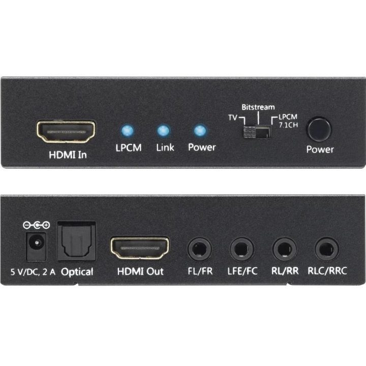 Techly IDATA HDMI-EA74K Conversor de Áudio Preto