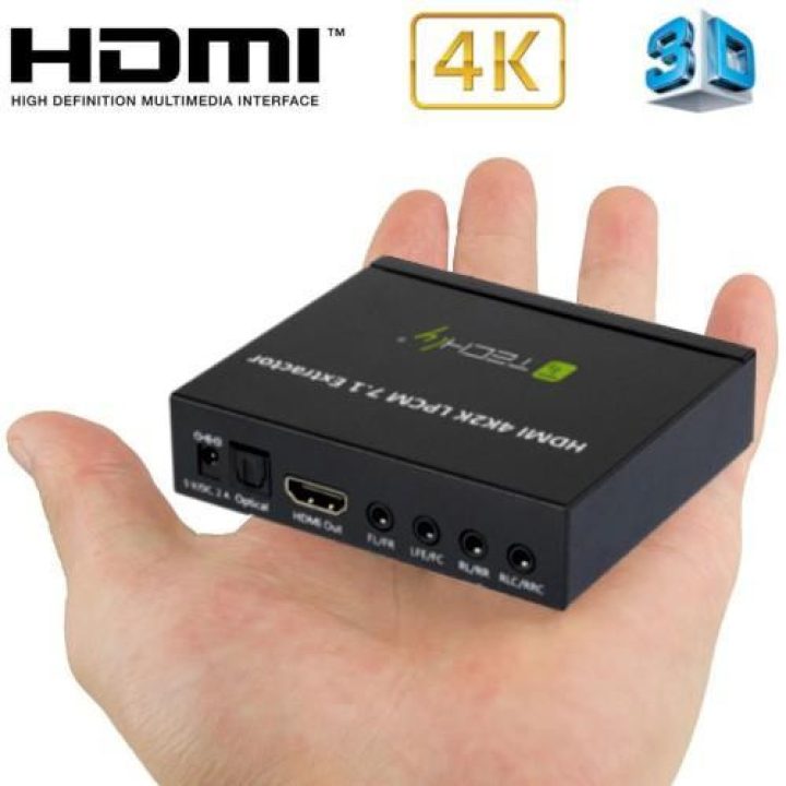 Techly IDATA HDMI-EA74K Conversor de Áudio Preto