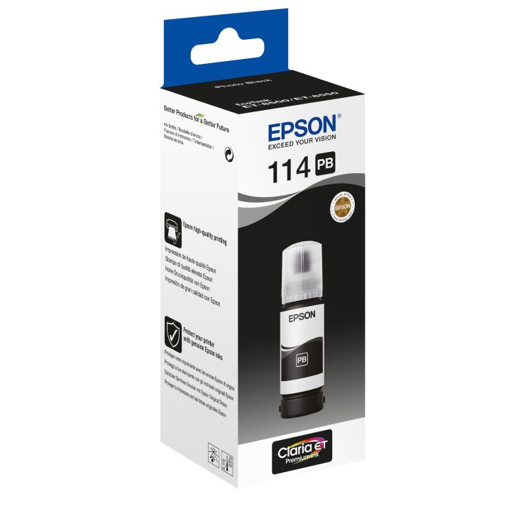 Frasco de tinta Epson 114 EcoTank Preto Foto