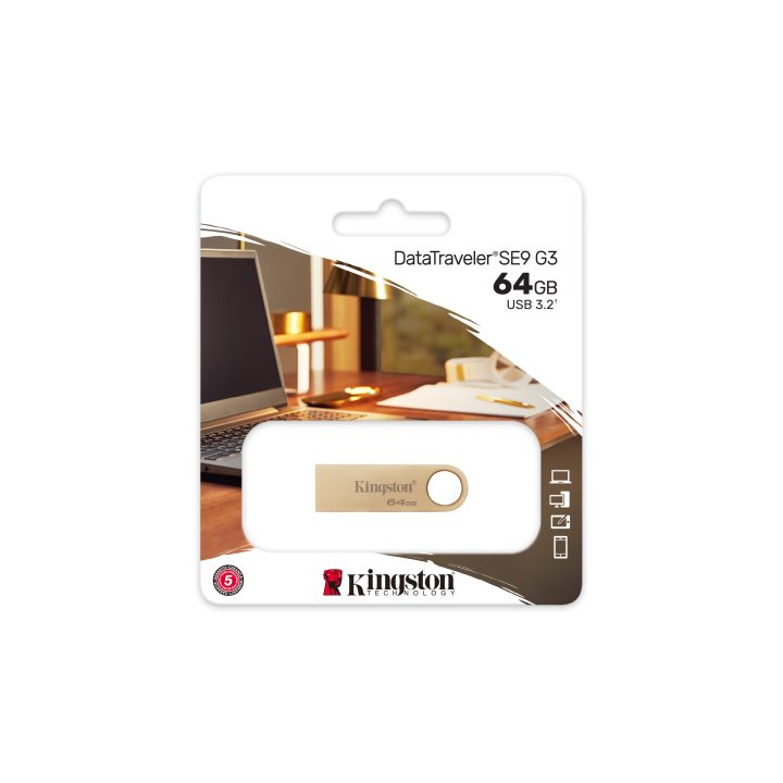 Kingston Technology DataTraveler 64GB 220MB/s USB 3.2 Gen 1 Metal…