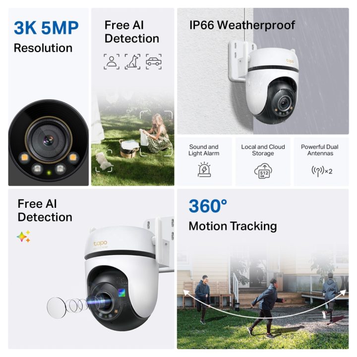 TP-Link TAPO C530WS Turret Security Camera IP Outdoor 2880 x 1620…