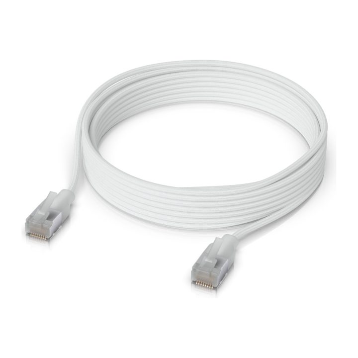 Ubiquiti UACC-Cable-Patch-EL-C6A-1M-W Translucent White Cat6a Network…