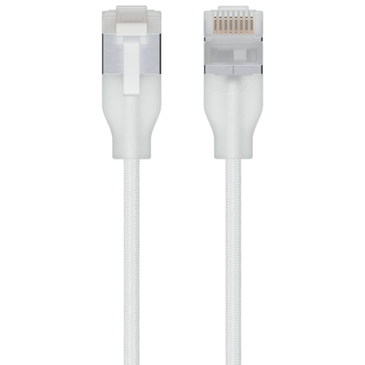 Ubiquiti UACC-Cable-Patch-EL-C6A-1M-W Translucent White Cat6a Network…