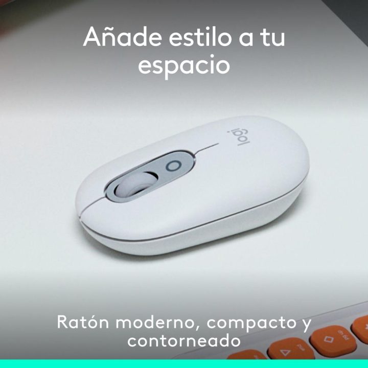 Logitech POP Mouse, ratón inalámbrico Bluetooth compacto y portátil…