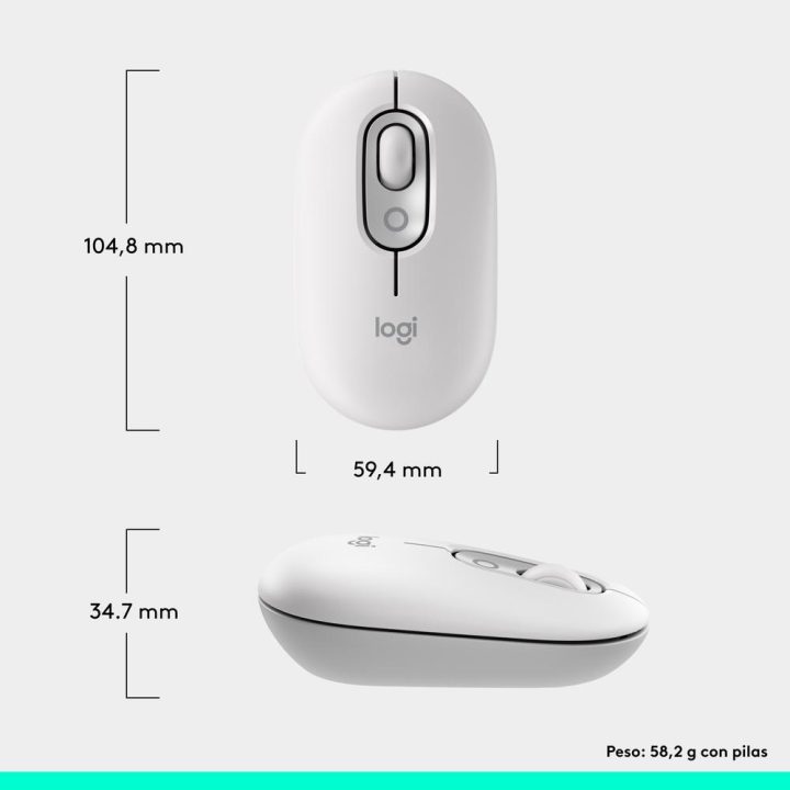 Logitech POP Mouse, compact and portable wireless Bluetooth mouse…