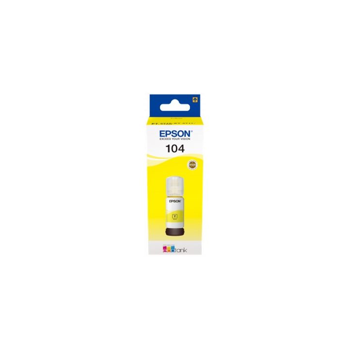 Garrafa de tinta amarela Epson 104 EcoTank (WE)