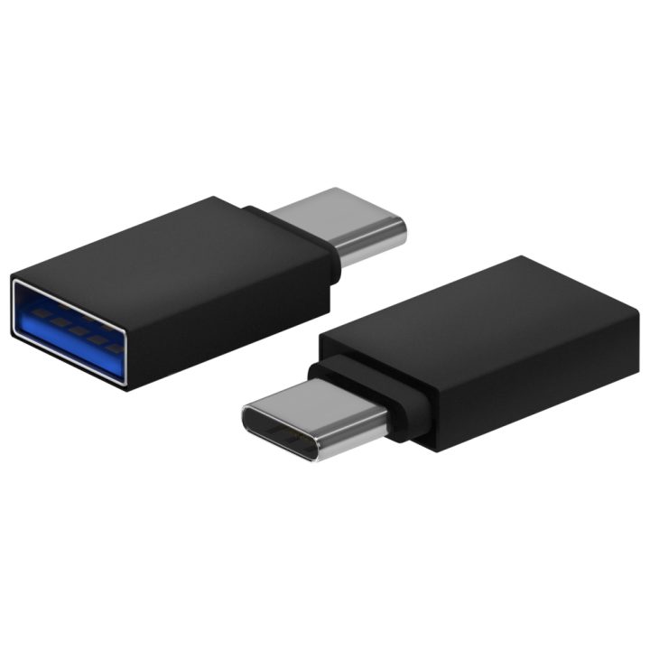 AISENS Mini Aluminum Adapter USB 3.2 Gen1 3A, USB-C/M-A/H Type, Gray