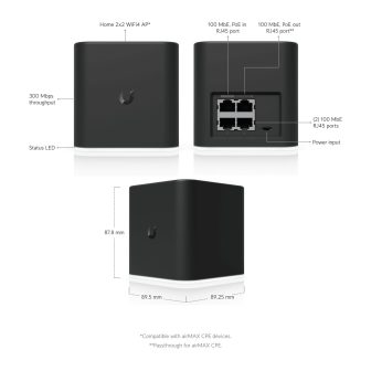 Ubiquiti ACB-ISP Networks airCube 300 Mbit/s Black Power over…