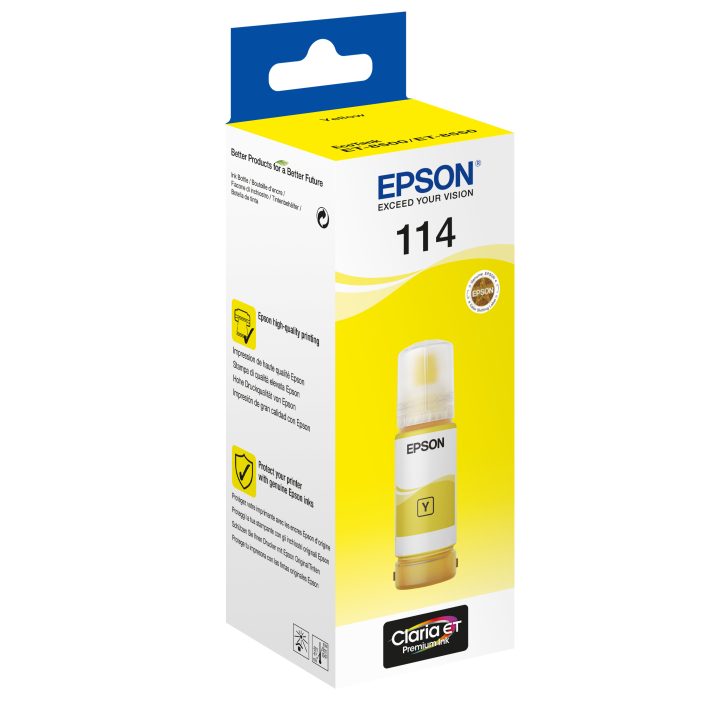 Garrafa de tinta amarela Epson 114 EcoTank